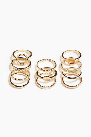H & M - 11-pack rings - Gold | H&M (UK, MY, IN, SG, PH, TW, HK)