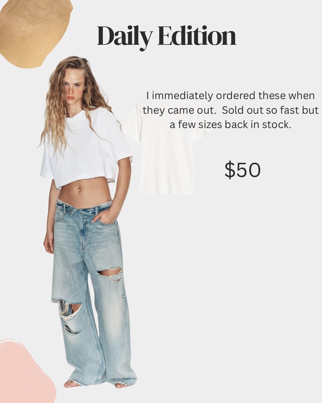 Zara jeans 
Distressed denim

#LTKootd #LTKOver40