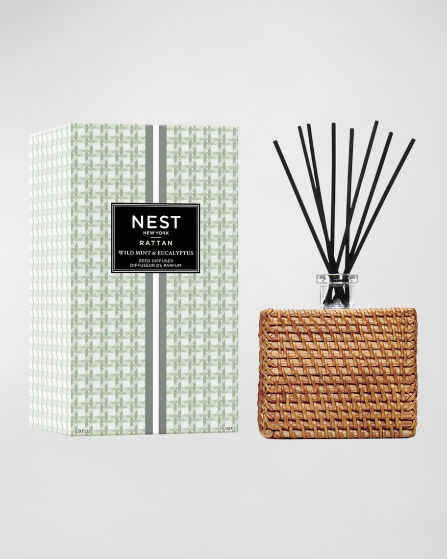 NEST New York Rattan Wild Mint and Eucalyptus Reed Diffuser, 5.9 oz. | Neiman Marcus
