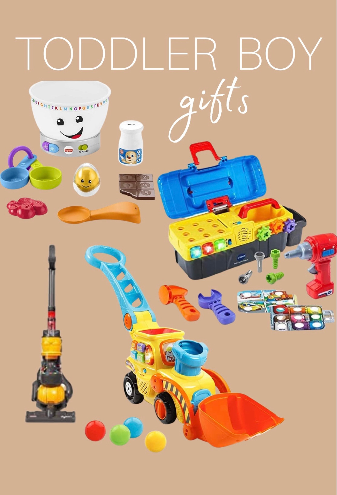 Toddler boy gifts, toddler toolbox, toddler vacuum, toddler push toy, toddler Christmas gifts, toddler gift guide, toddler gift ideas 

#LTKCyberweek #LTKHoliday #LTKkids