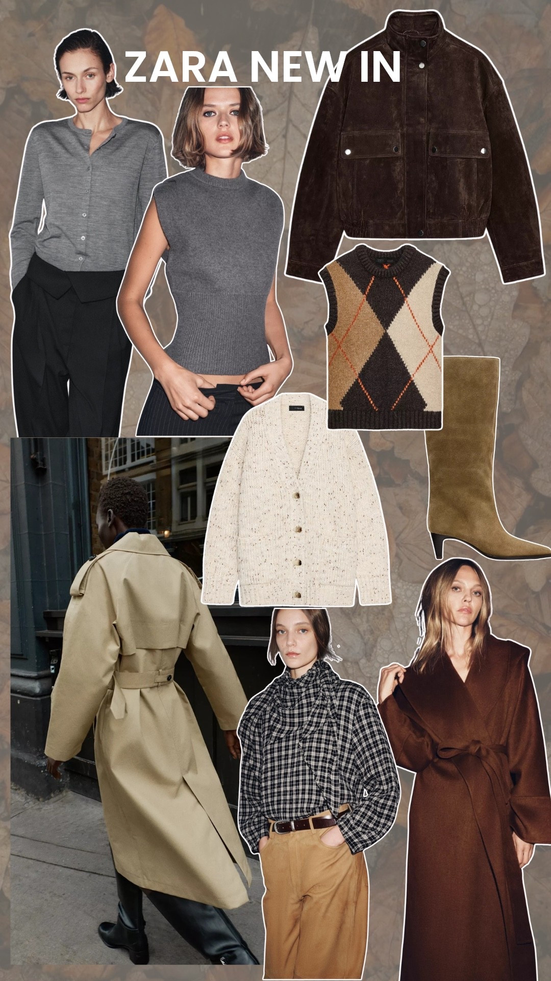 Autumn outfits UK - new in Zara for fall from heritage trends of plaid shirts,  checked prints and argyle knitwear to the trending suede bomber jacket in the hottest hue this aw25 - chocolate brown - to classic trench coats, cardigans and wrap coats for your capsule wardrobe - I got a chocolate brown wool wrap coat last year that I lived in - this Zara coat I have found as an alternative is my top pick! #zara 

#LTKuk #LTKFashionMonth