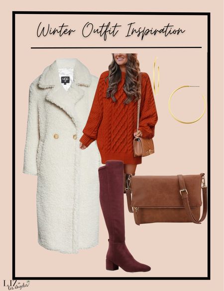 This winter outfit is perfect for any winter looks.  I love a great casual outfit with a sweater dress that can also be a date night outfit this cozy sweater dress is a great winter dress for even running errands 

#LTKFind #LTKSeasonal #LTKstyletip