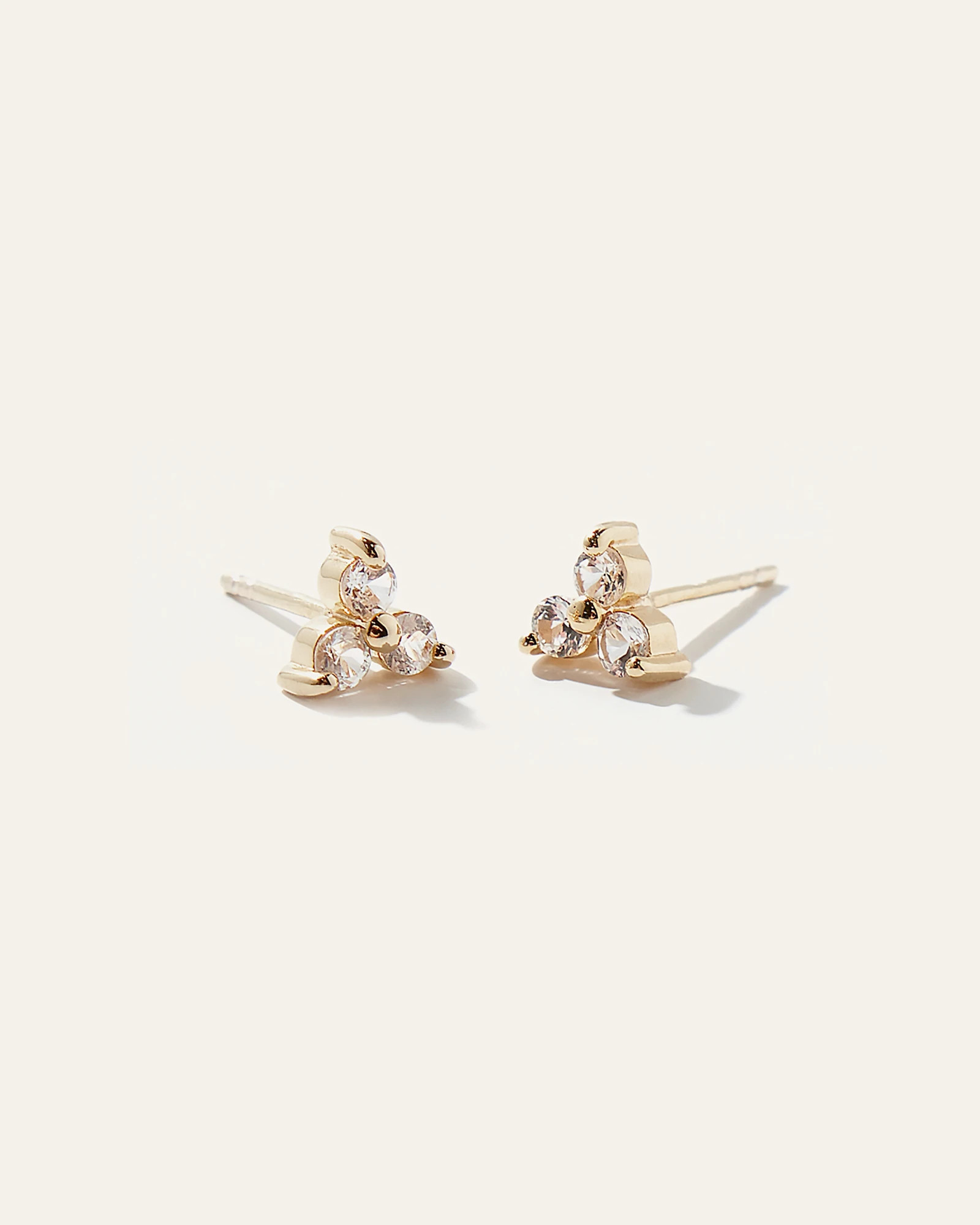 White Sapphire Triad Studs | Quince