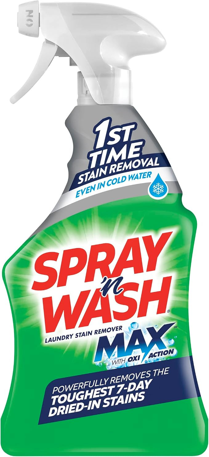 Spray N’ Wash Max Stain Remover Spray, Laundry Pre-Treat for Tough Stains, 16oz | Amazon (US)
