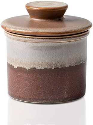 XELA Porcelain Butter Keeper Crock, French Butter Crock for Counter, Butter Keeper With Water Lin... | Amazon (US)