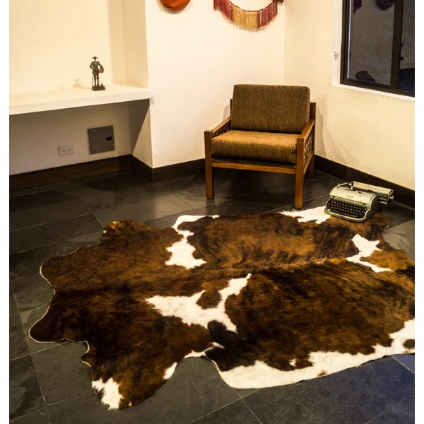 Hagedorn Natural Cowhide Brown & White Area Rug | Wayfair Professional