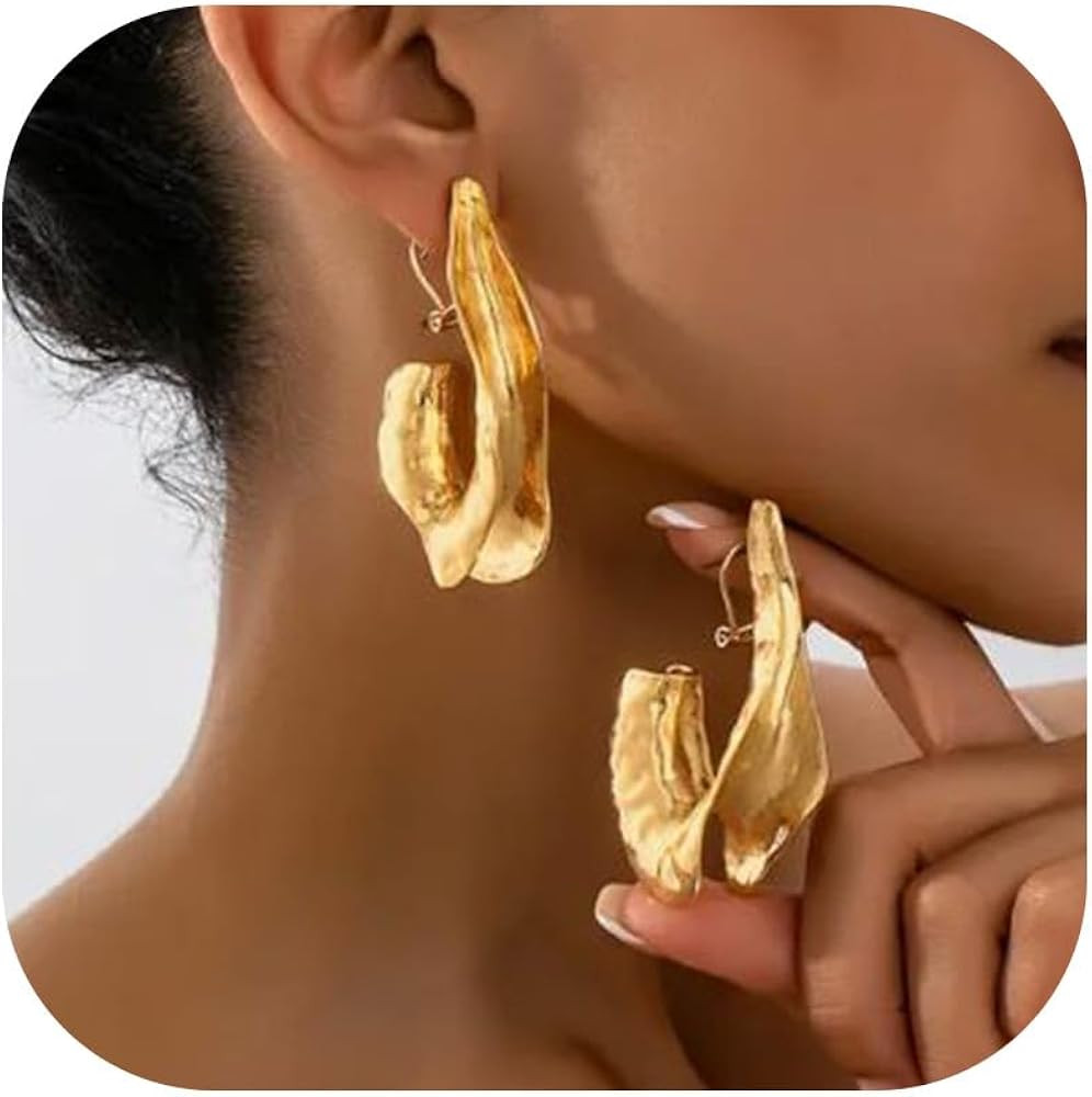 Gold Dangle Drop Earrings Boho Vintage Geometric Teardrop Earrings for Women Retro Artistic Daint... | Amazon (US)