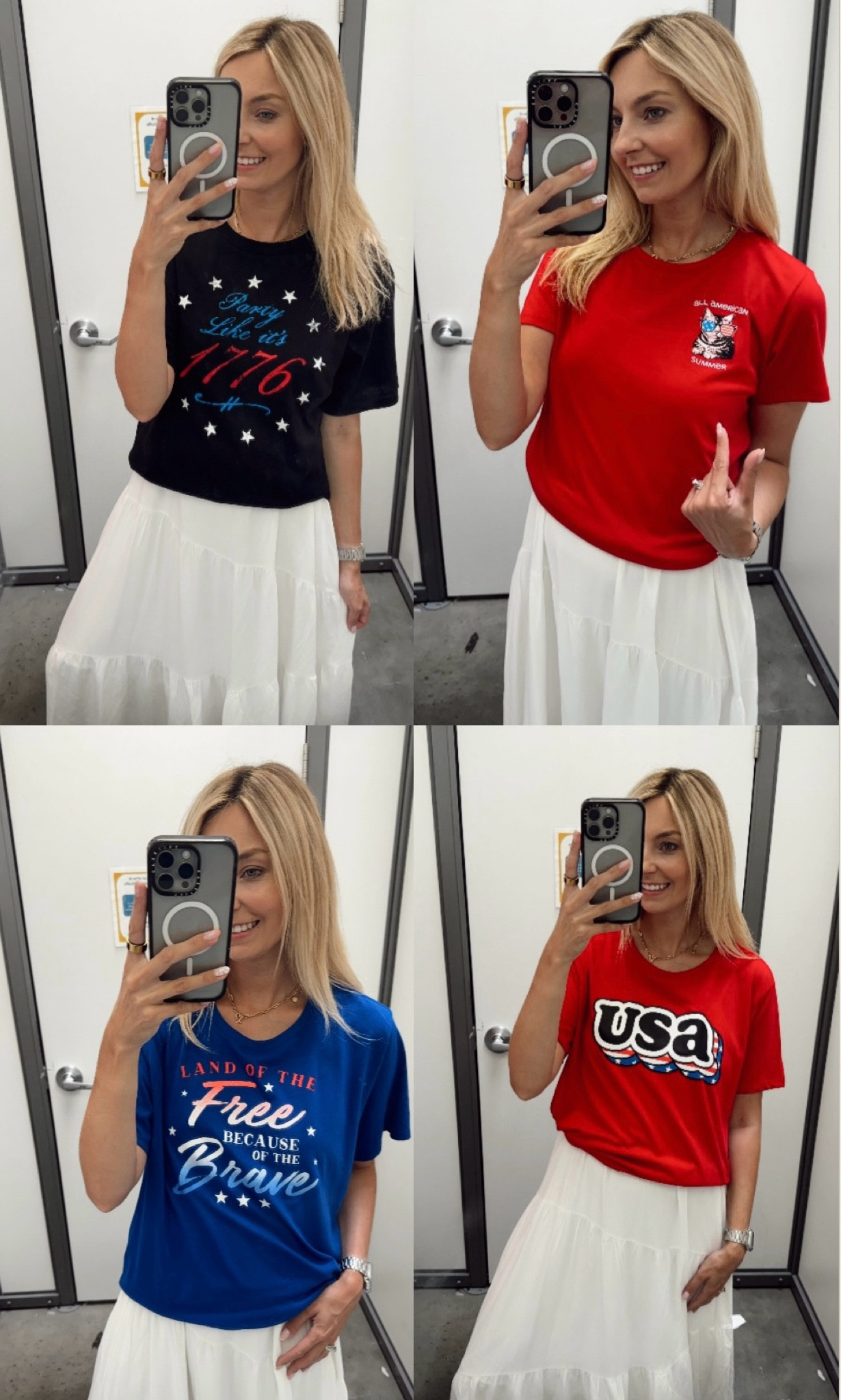 Red, white & blue tshirts - for him and her from Walmart below $7. Last minute 4th of July outfit idea ❤️ order now and pick it up at store!

USA tshirt • 1776 • patriotic T-shirt • independence day • Americana shirt • graphic tee • Walmart finds 

#LTKSummerSales #LTKStyleTip #LTKSeasonal