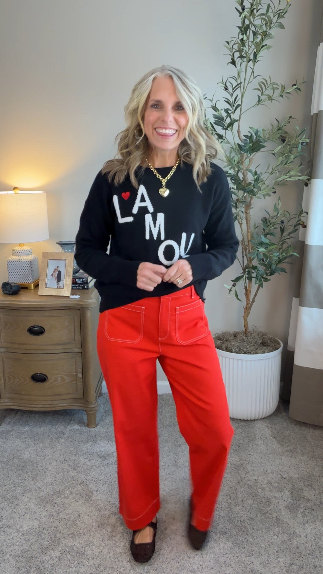 Grab these while they’re 50% off 
Wearing 26 pants/XS sweater 