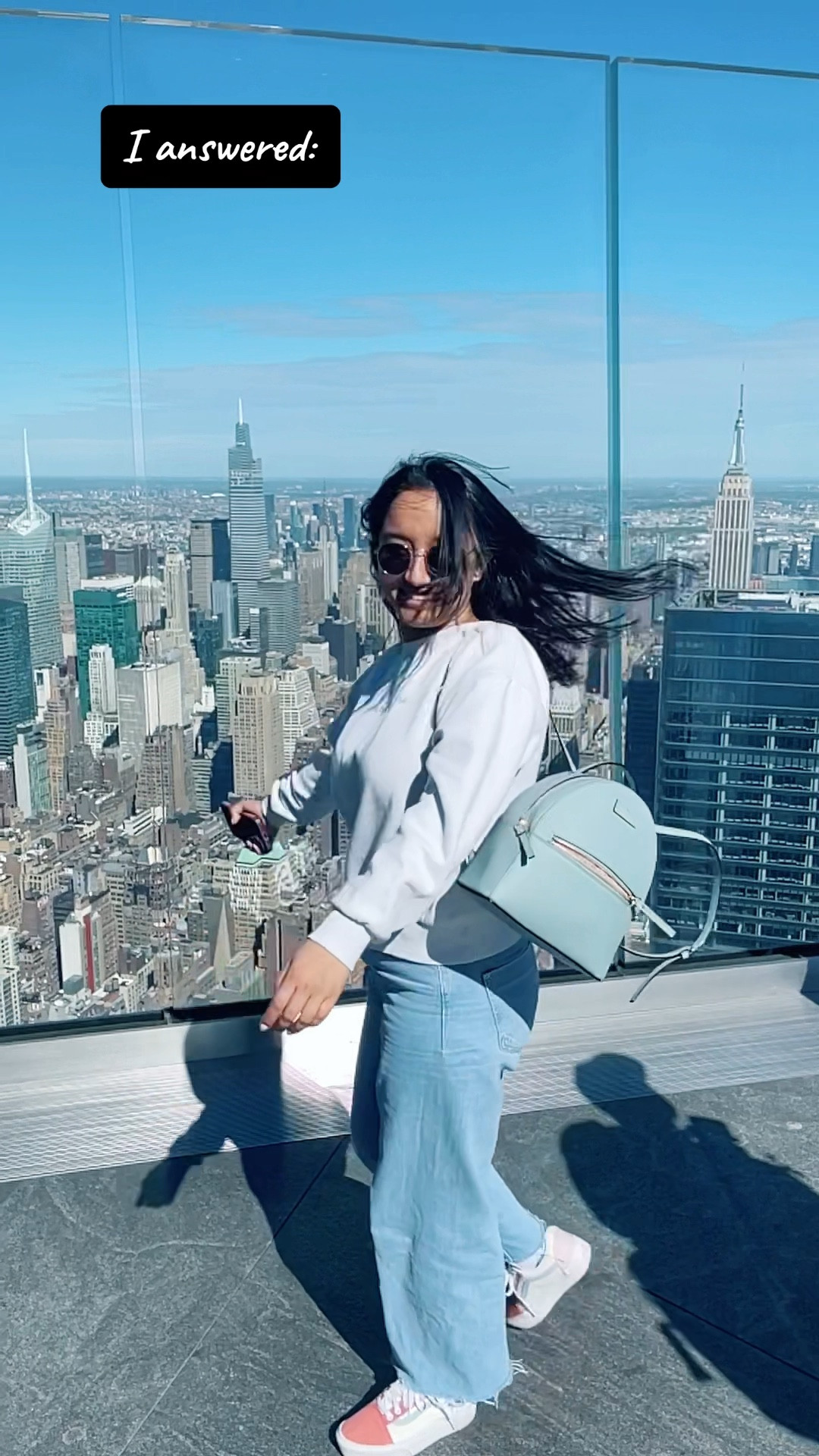 On top of NYC
My sweatshirt and pants are from Zara 🤎

#LTKstyletip