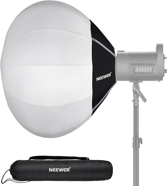 NEEWER 26"/65cm Lantern Softbox, Quick Release 360° Light Diffuser Bowens Mount Softbox with Lig... | Amazon (US)