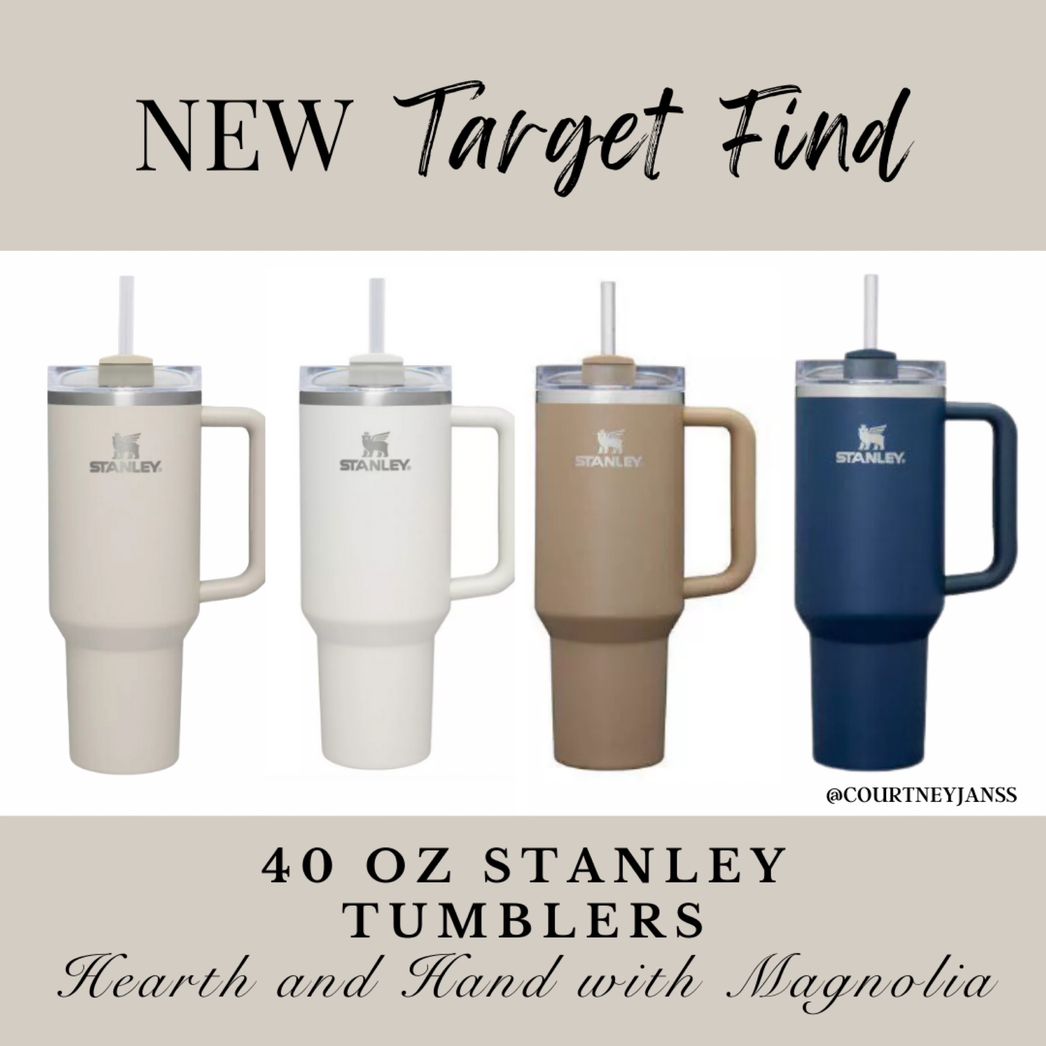 Stanley 40oz Stainless Steel H2.0 Flowstate Quencher Tumbler Navy Voyage -  Hearth & Hand™ with Magnolia