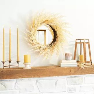 24&#34; Faux Bleached Wheat Grass Plant Wreath - Hearth &#38; Hand&#8482; with Magnolia | Target