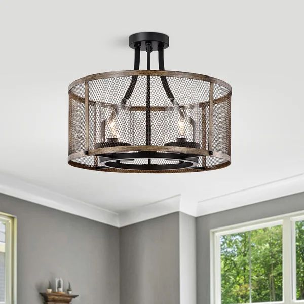 Sanket Glass Semi Flush Mount | Wayfair North America