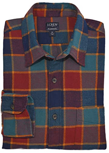 J.Crew Mercantile Men's Slim-Fit Flannel Shirt (XS, Antique Navy Mahogany) | Amazon (US)