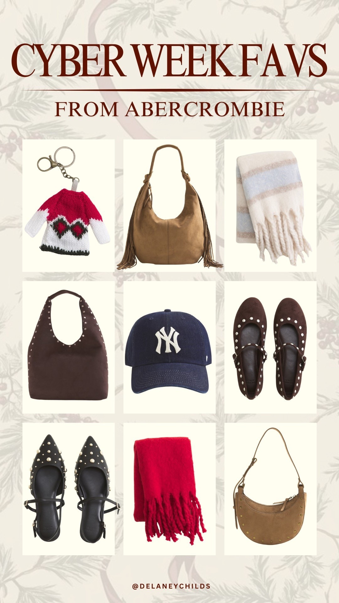 #AbercrombiePartner My favorite accessories from @Abercrombie’s HUGE cyber sale! You can get 25-50% Off everything November 24th - Monday, December 1st PLUS an extra 15% off with code “CYBERAF”

*Offer valid in stores and online from 11/24/2025-12/1/2025 in US/CA. Excludes clearance and gift cards. Online price reflects discount. 

*Use code CYBERAF to get an additional 15% off everything in stores and online at checkout from 11/24/2025-12/1/2025 in US/CA. Excludes clearance and gift cards. See details online.



#LTKSeasonal #LTKCyberWeek #LTKHoliday