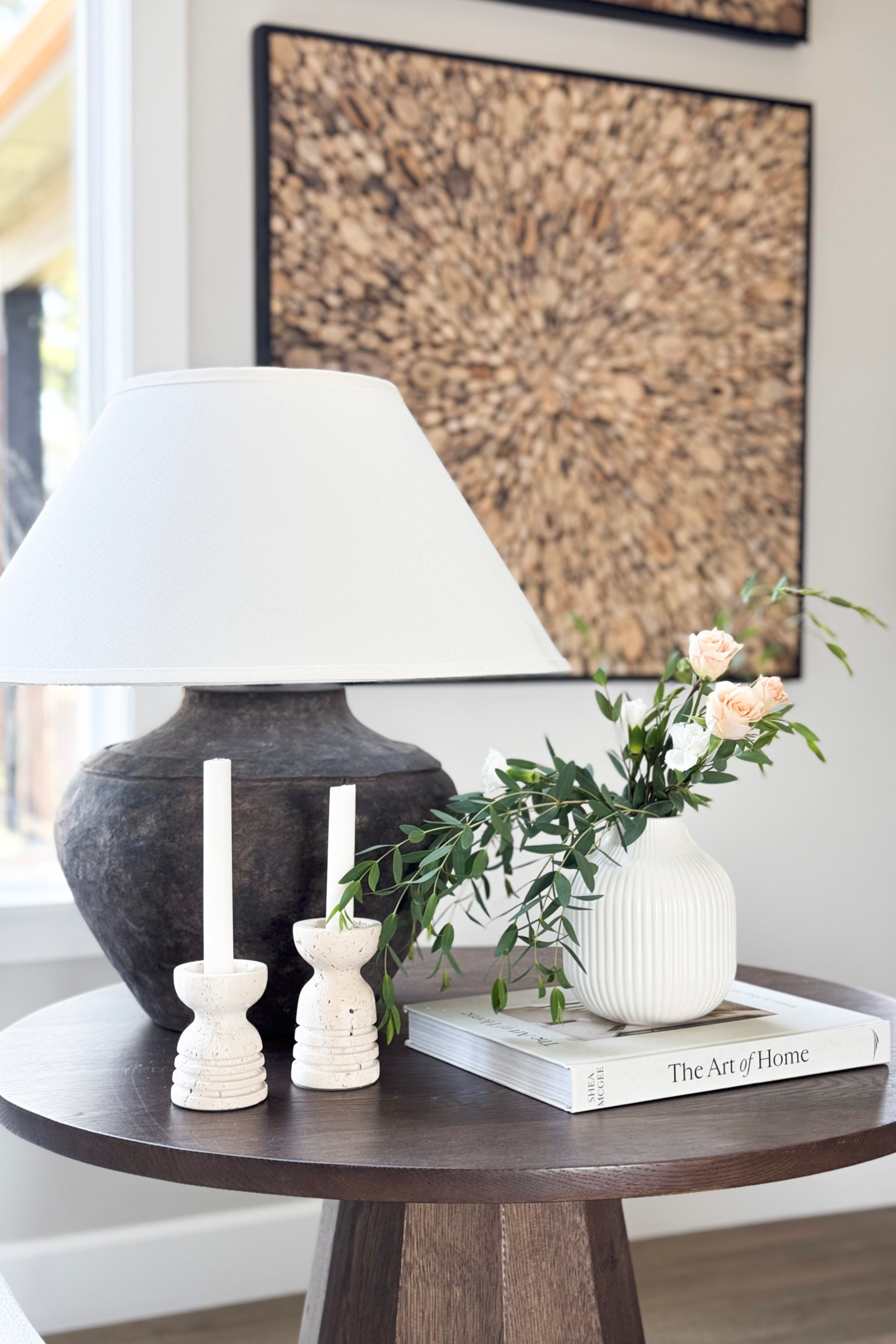 My latest end table styling - what do you think?

Home  home decor  home finds  home favorites  modern home  neutral home  end table  table styling  living room  table lamp  textured vase  candlestick holders  ourpnwhome 

#LTKhome #LTKSeasonal