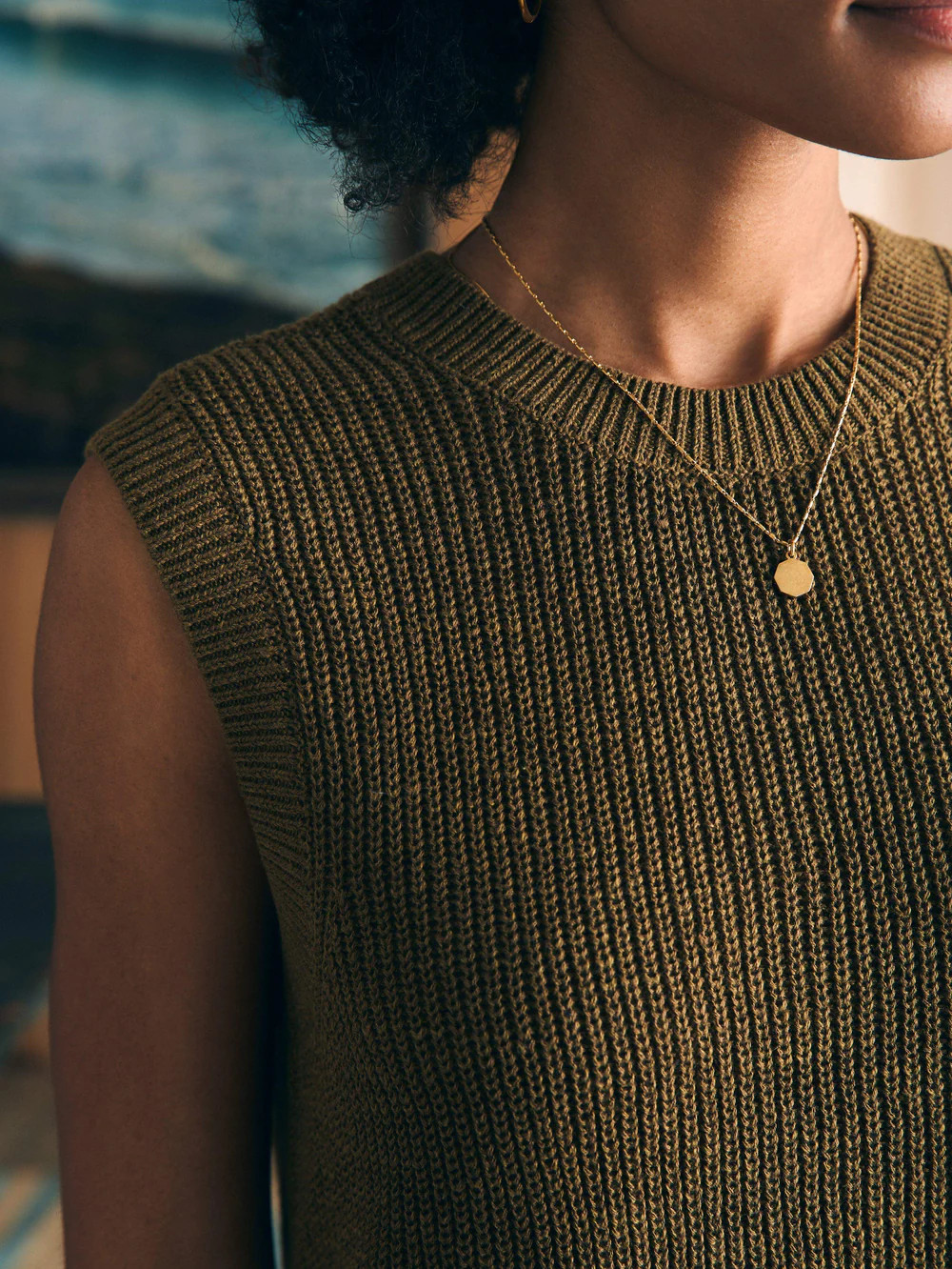 Miramar Linen Muscle Tank | Faherty