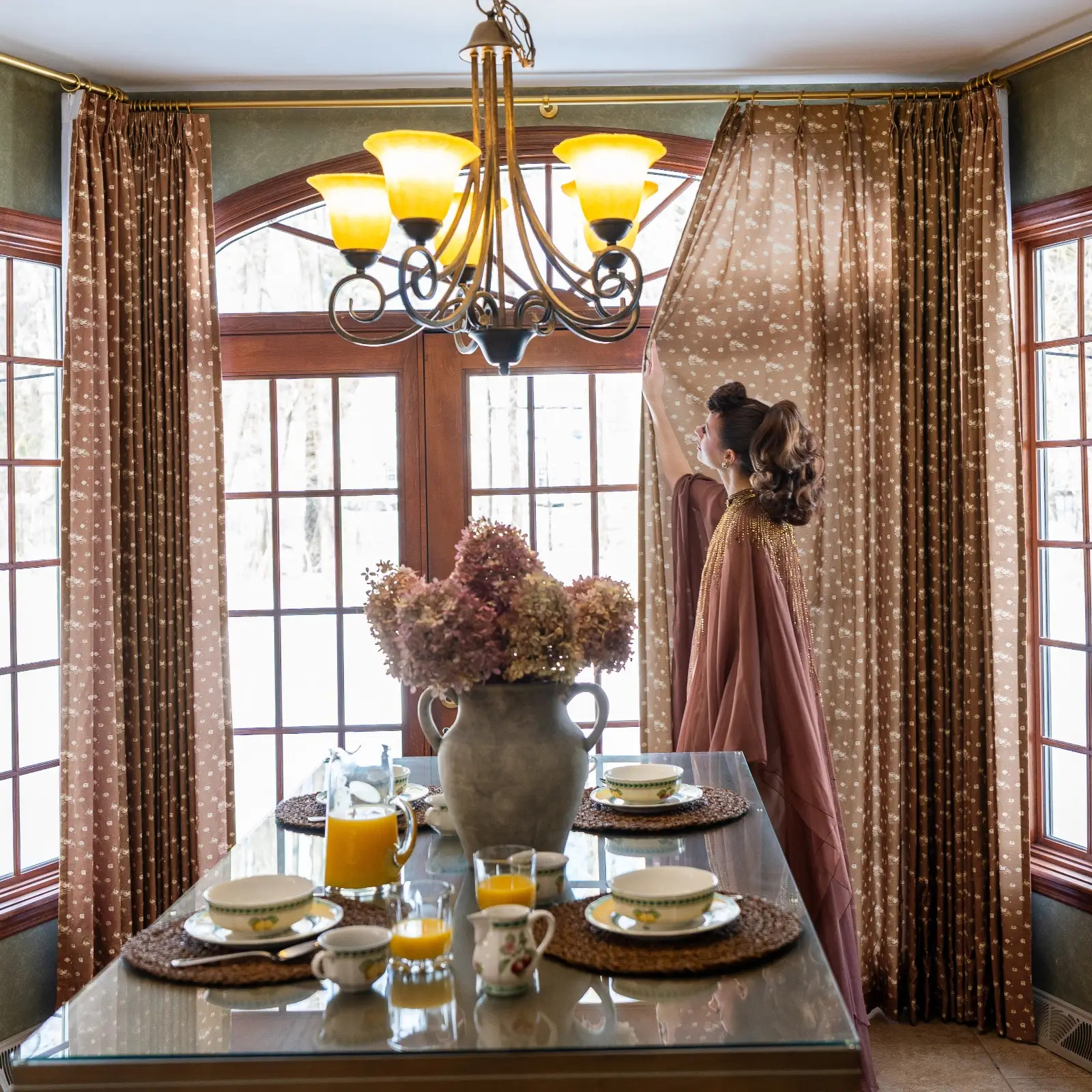 MS. MAVERICK MUSE x TWOPAGES Print Linen Cotton Drapery Pleated | TWOPAGES