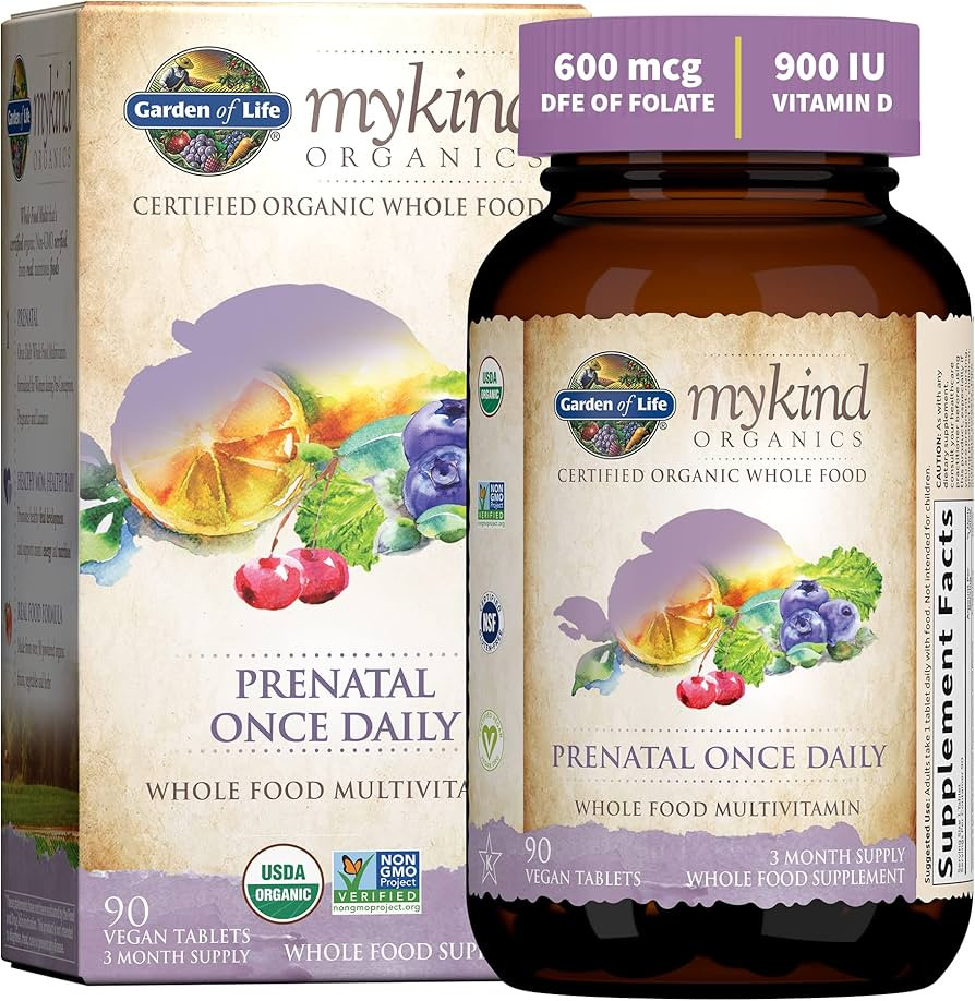 Garden of Life Prenatal Vitamin: Folate for Energy & Healthy Fetal Development, Non-constipating ... | Amazon (US)
