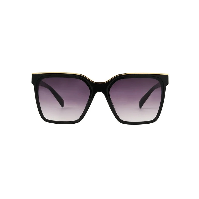 Foster Grant Women's Square Fashion Sunglasses Black | Walmart (US)