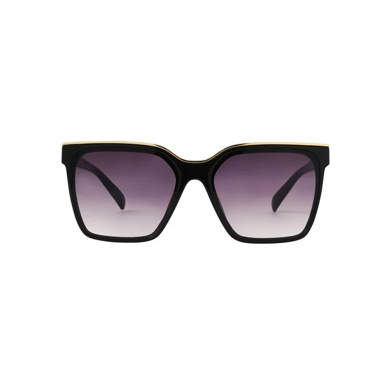 Foster Grant Women's Square Fashion Sunglasses Black | Walmart (US)