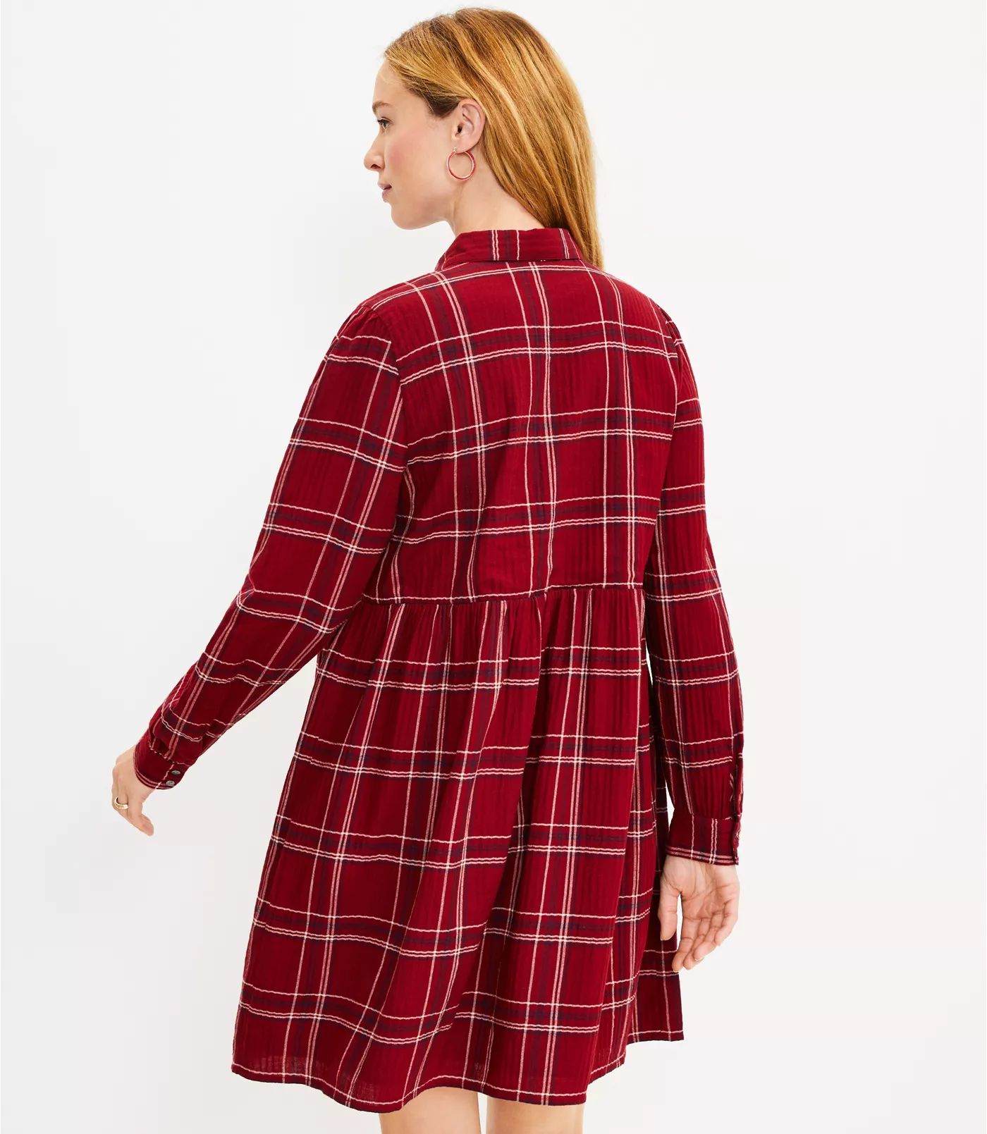 Plaid Swing Shirtdress | LOFT