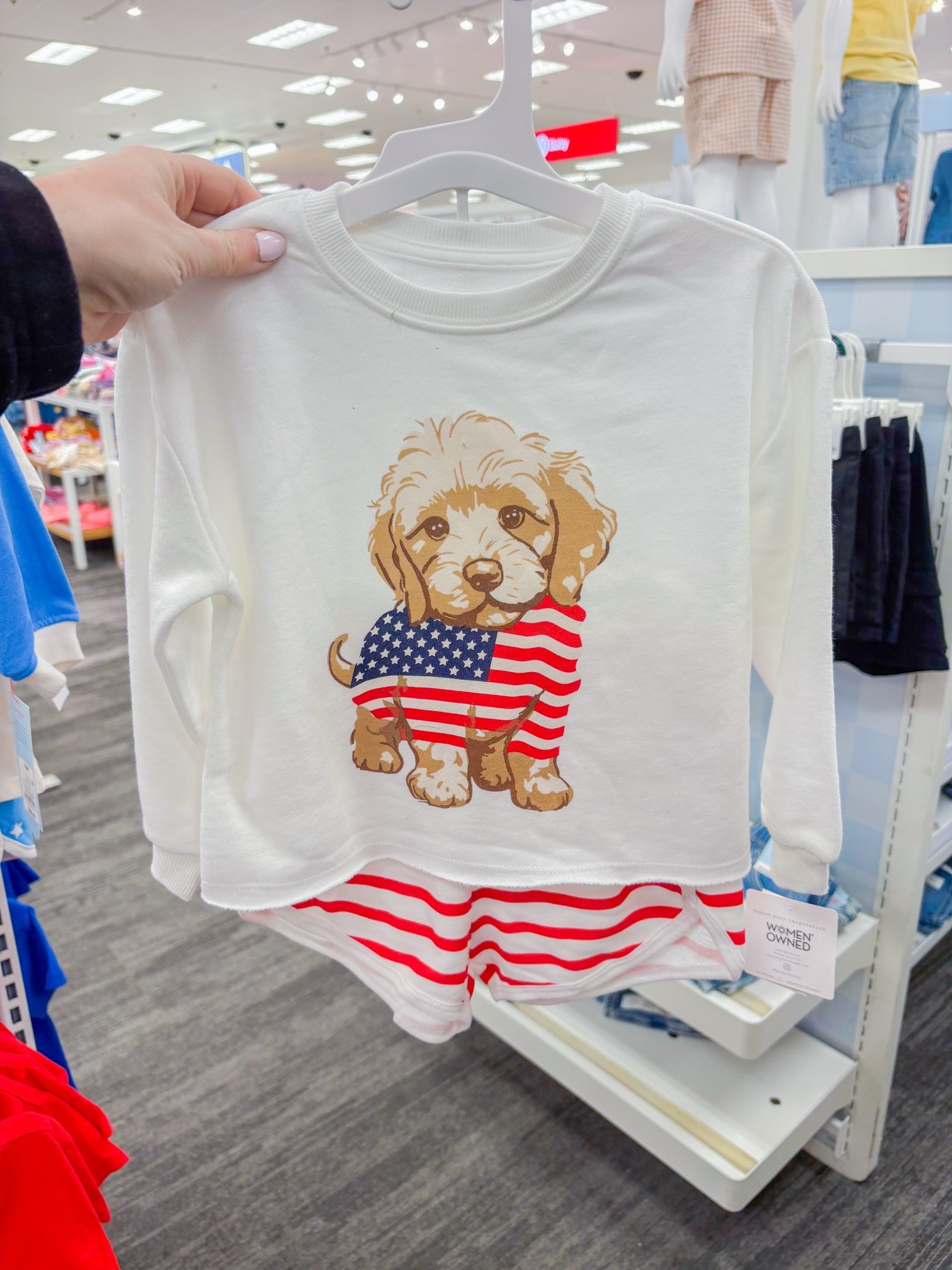This puppy pajama/lounge set had me immediately adding to cart 😭🐶🇺🇸
The little American flag sweater graphic with the striped shorts is SO cute for summer nights, lake weekends, and Fourth of July festivities ❤️🤍💙

Target kids section is seriously dangerous lately 👏🏼

#LTKkids #LTKfamily #TargetKids #AmericanaStyle #FourthOfJulyOutfit #ToddlerFashion #TargetFinds #SummerKidsStyle #PatrioticStyle #MomLifeFinds

#LTKSeasonal #LTKKids #LTKSaleAlert