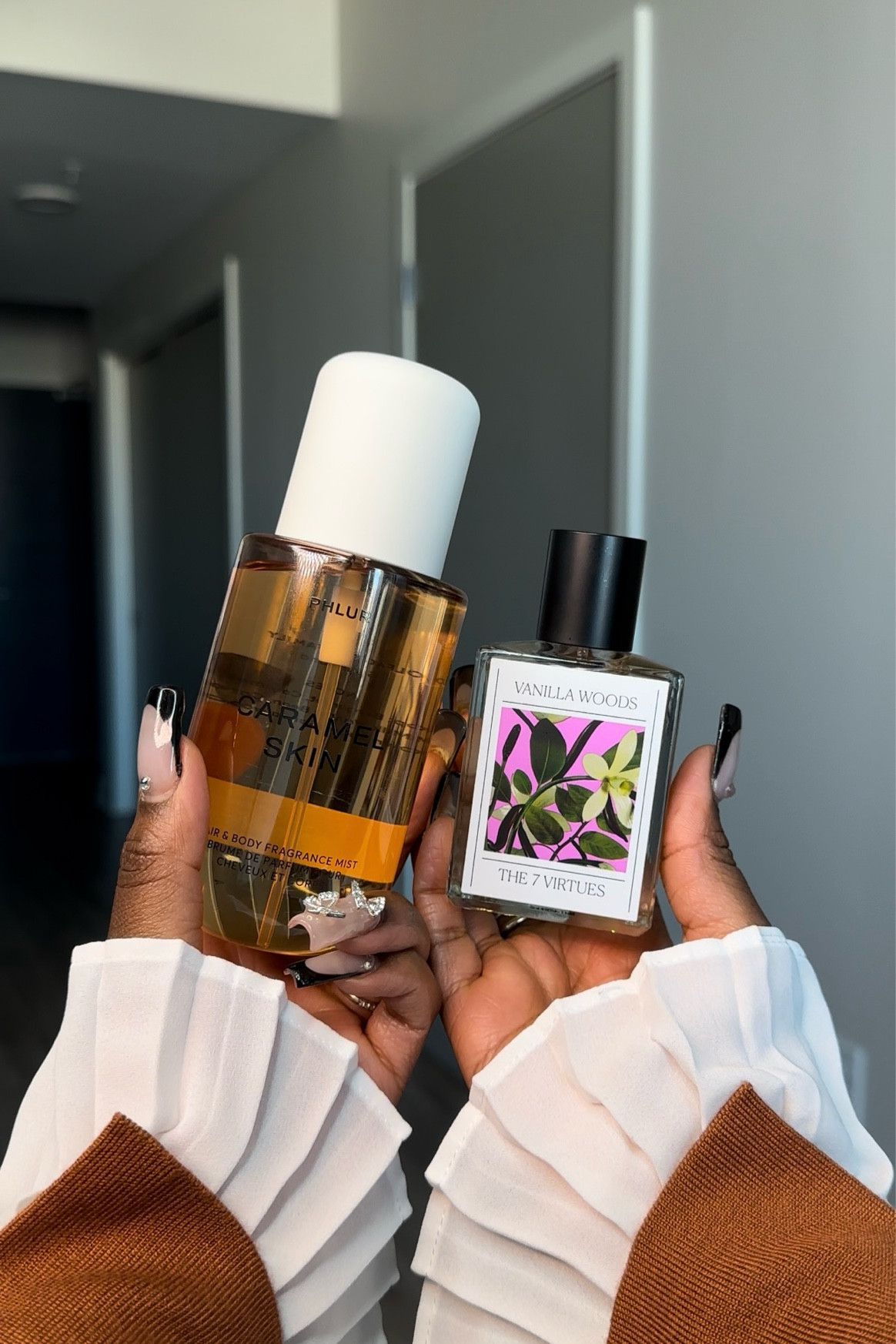 Fall Scent Combo Idea: 
These layer so beautifully together 😍😍
Caramel Skin by Phlur 
Notes: 
Top: Bergamot, Caramel
Heart: Warm Milk, Vanilla Bean, Caramel Cream
Base: Brown Sugar, Sandalwood, Musk

Vanilla Woods by 7 Virtues 
Fragrance Family: Warm & Spicy
Scent Type: Warm & Sweet Gourmands
Key Notes: Pear, Rose, Vanilla

P.s these would make the perfect gift! 

#LTKBeauty #LTKStyleTip #LTKGiftGuide