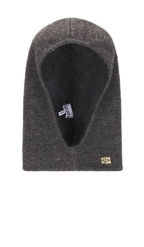 Ganni Yak Mix Balaclava in Grey. | Revolve Clothing (Global)