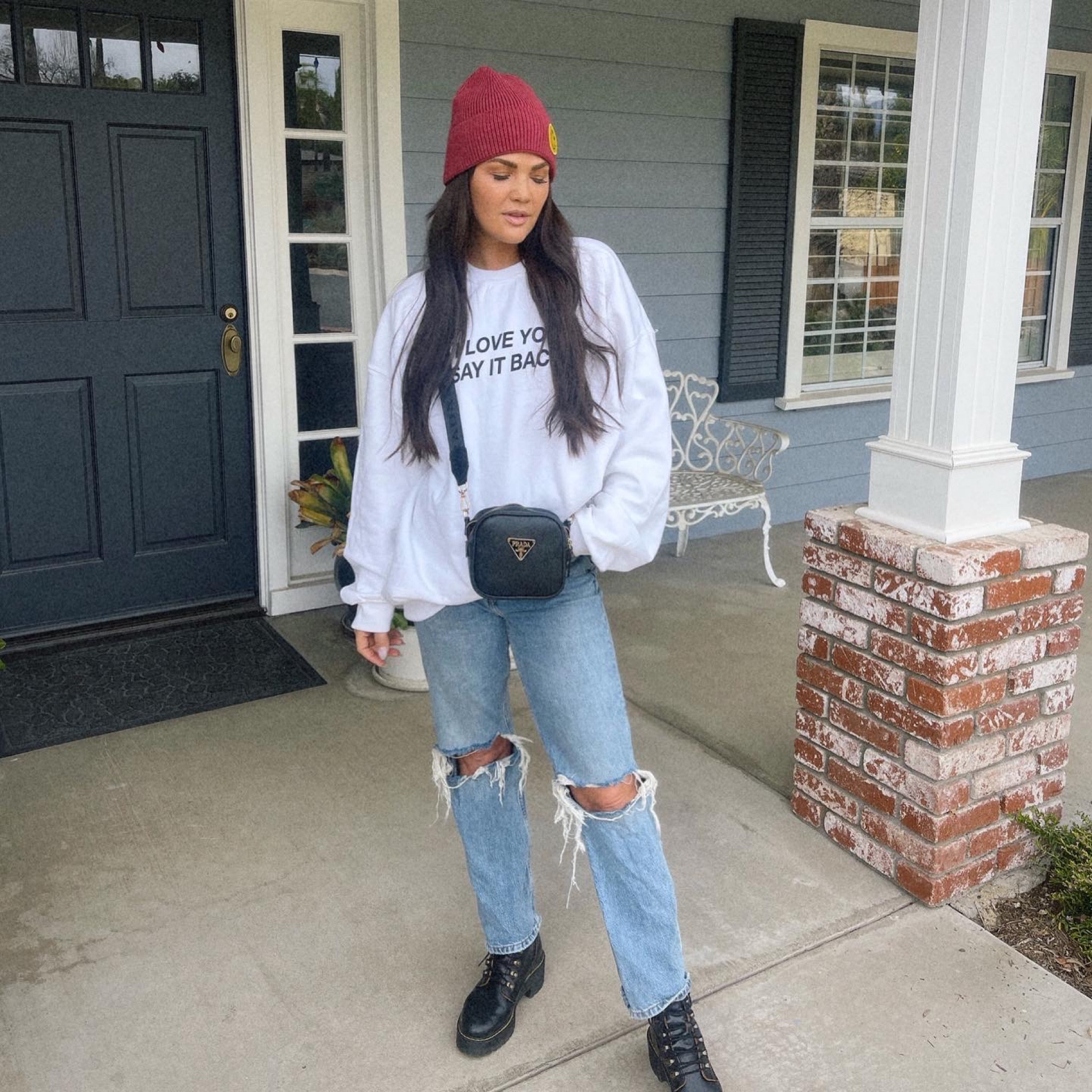  OOTD 
Sweatshirt is Lonely Ghost 

Topshop Ripped Dad Jeans 
Dr Marten Leona Platform Boots


#LTKshoecrush #LTKstyletip