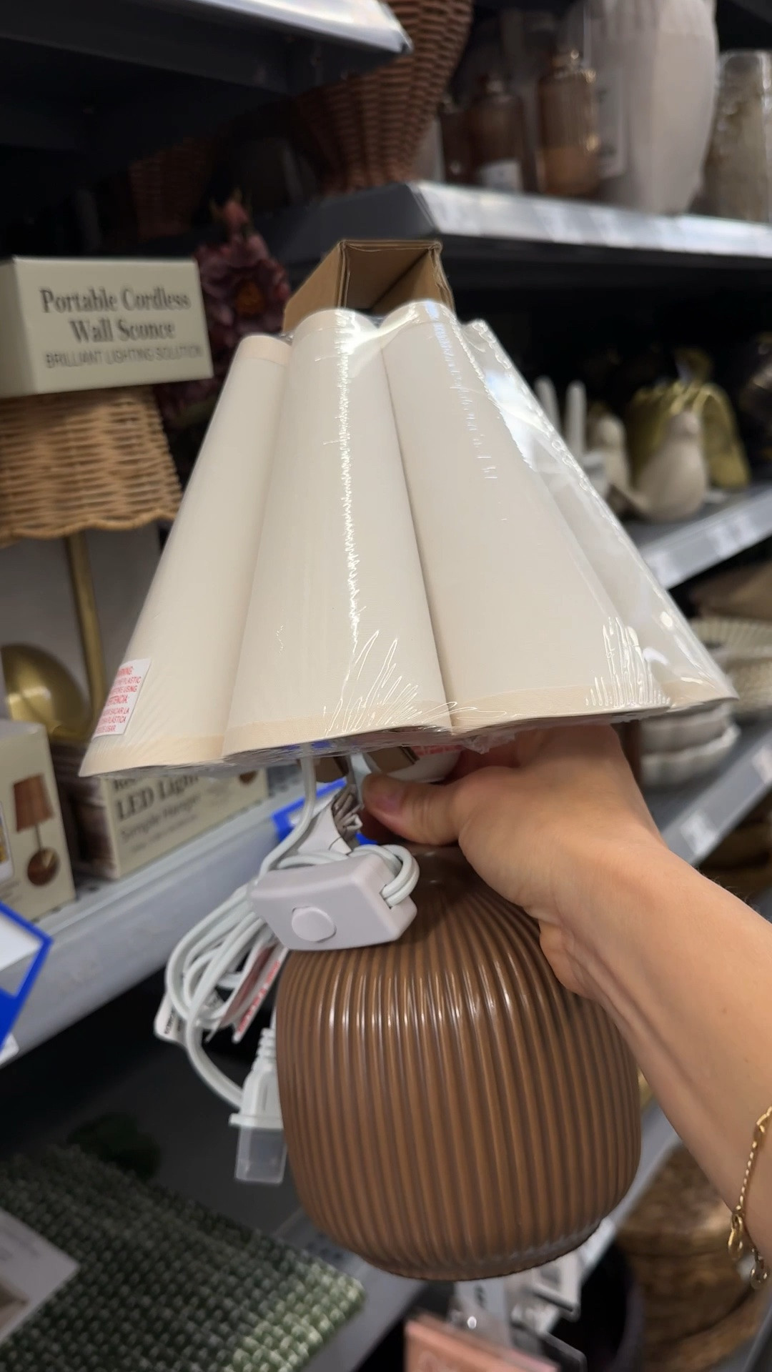 This brown table lamp is so pretty! With the ribbed vase and the scalloped lampshade it looks so good!

#LTKHome #LTKxWalmart