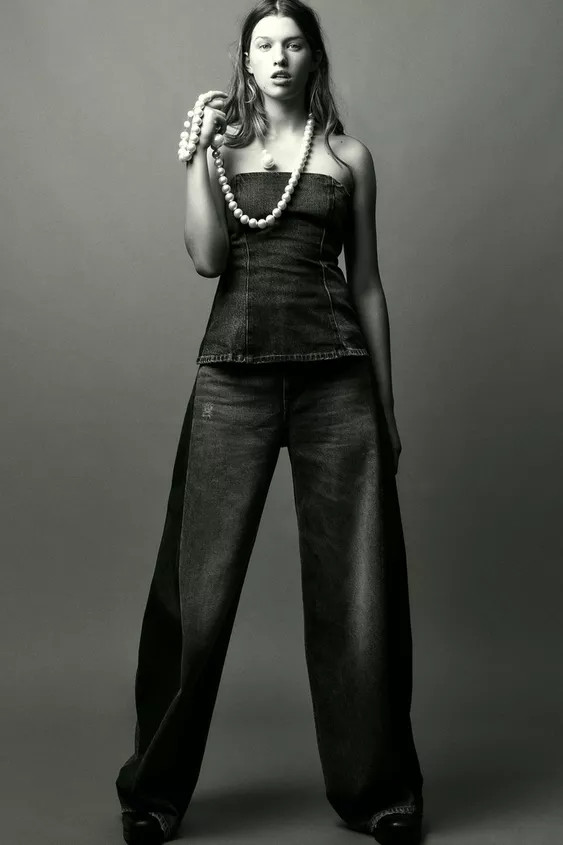 TRF OVERSIZE BALLOON HIGH WAIST JEANS | Zara US