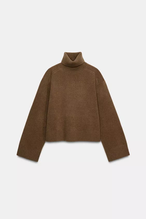 95% WOOL HIGH NECK JUMPER | Zara UK