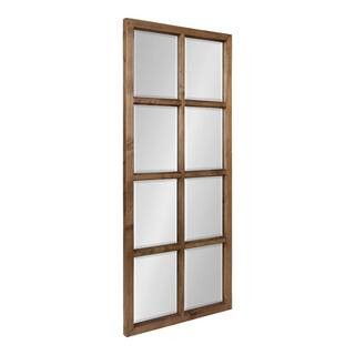 Hogan 42 in. x 18 in. Classic Rectangle Framed Natural Wall Accent Mirror | The Home Depot