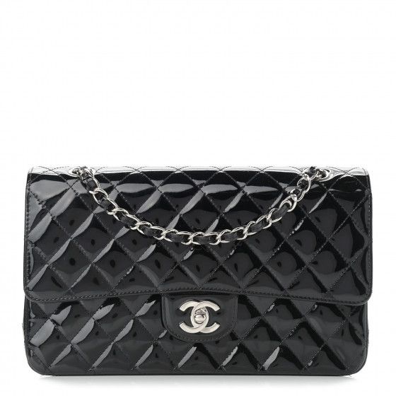 CHANEL

Patent Quilted Medium Double Flap Black | Fashionphile