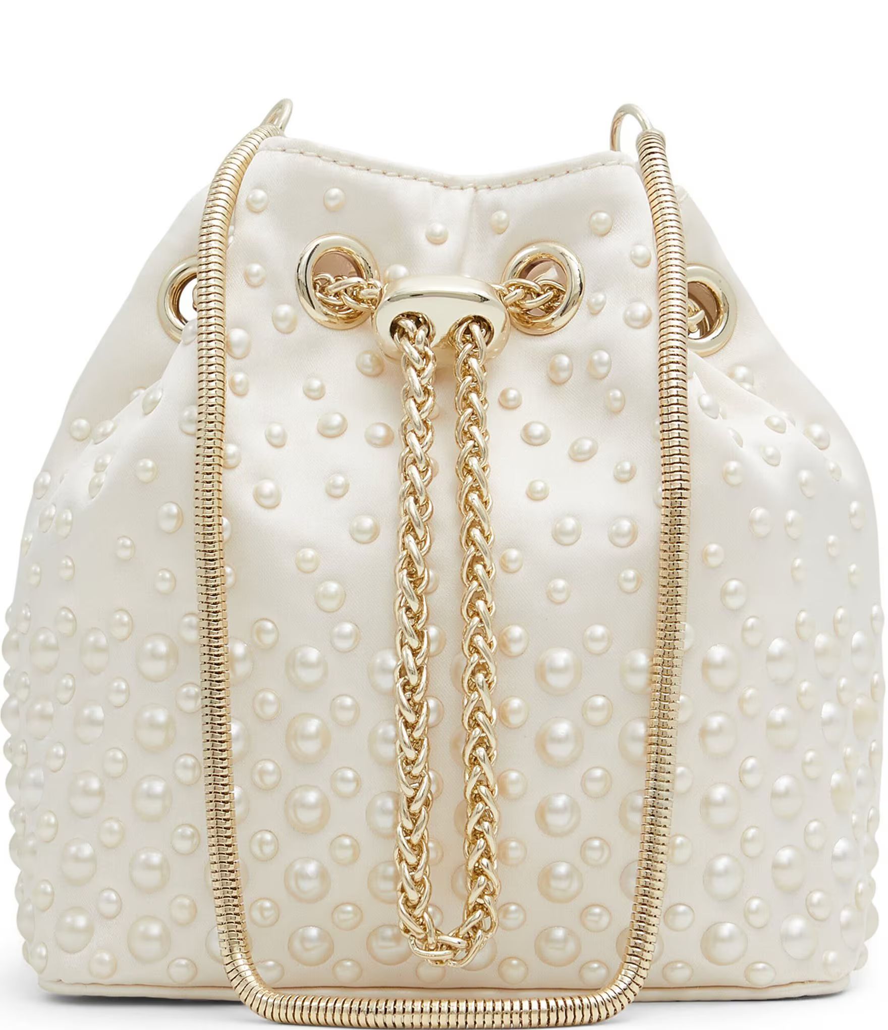 Pearlilyx Pearl Embellished Drawstring Bucket Bag | Dillard's