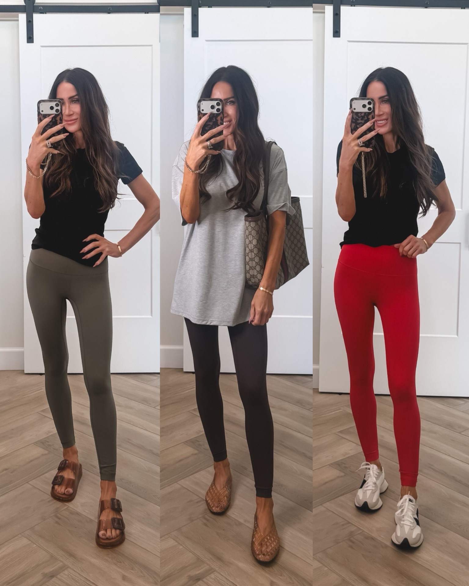 You’ll want to live in these $39 leggings. These airy, no front seam, high waist, leggings feel buttery soft and delicious…very similar to a designer pair I have!
Perfect for everyday and Pilates 
Sz XS 25”
Colors : Olive, chocolate and strawberry 
Tops, Sz small

#LTKootd #LTKOver40 #LTKActive
