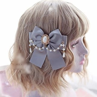 Elfis - Faux Pearl Bow-accent Hair Clip | YesStyle | YesStyle Global