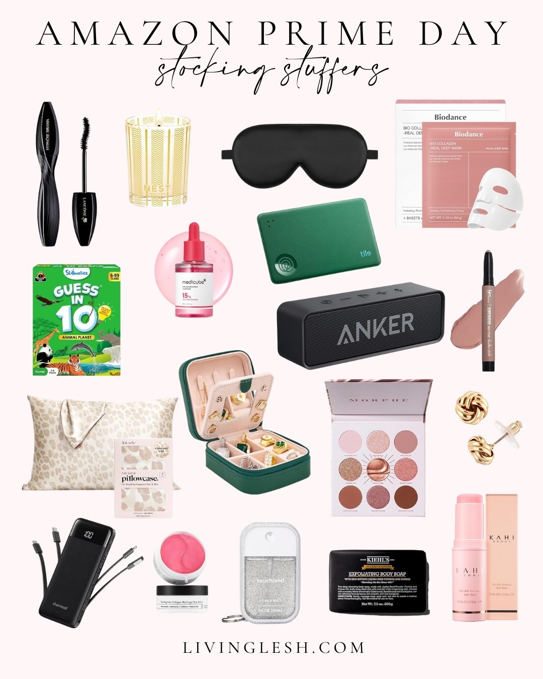 Perfect stocking stuffers from Amazon | Travel essentials | Keep your hands warm | Hydrating mask | Eyebrow pencil | Eyelash extensions | Skincare serum | Bluetooth tracker | Portable speaker | Eye makeup palette | Eye shadow stick | Eye patches | Silk sleep mask | Satin pillowcase | Hand sanitizer | Earrings | Candle

#LTKGiftGuide #LTKCyberWeek #LTKHoliday