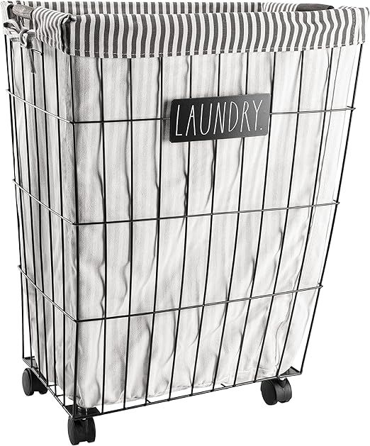 Amazon.com: Rae Dunn Heavy Duty Laundry Hamper on Wheels - By Designstyles : Home & Kitchen | Amazon (US)