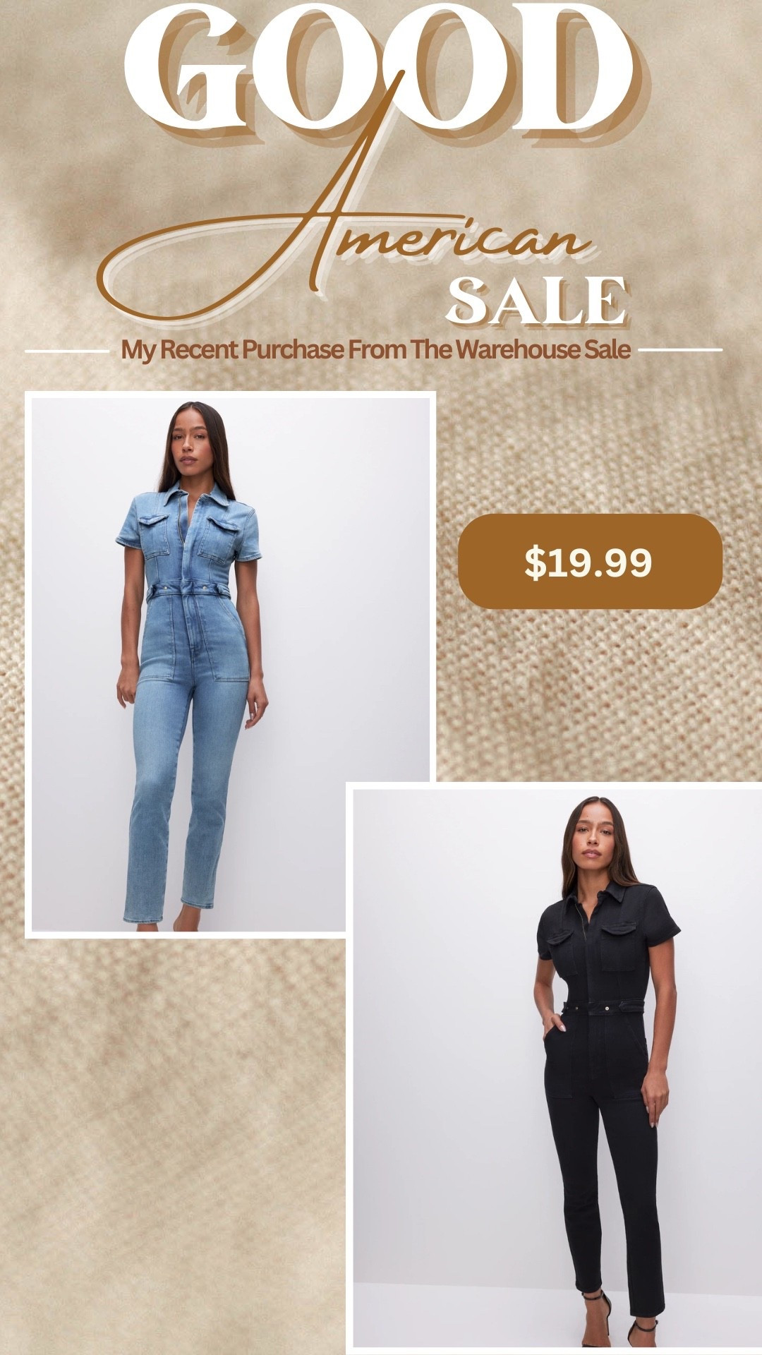 Good American Warehouse Sale Is Live Up To 90% Off ! I’ve been wanting this jumpsuit and it’s only $20 and still in stock both colors . I got a medium in both !! 

#LTKSaleAlert #LTKMidsize #LTKFindsUnder50