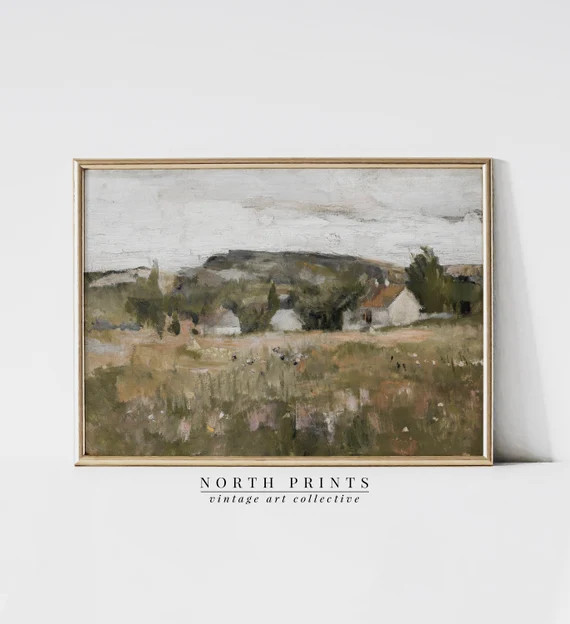 Country Scenery Wall Art | Vintage Above Bed Painting | Digital PRINTABLE | 1035 | Etsy (US)