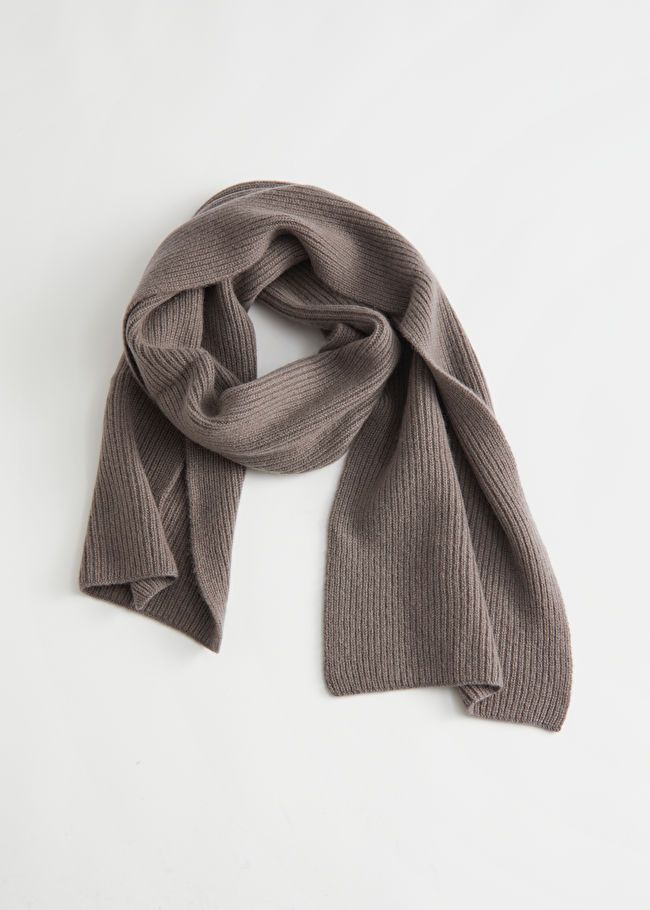 Cashmere Ribbed Knit Scarf | & Other Stories US