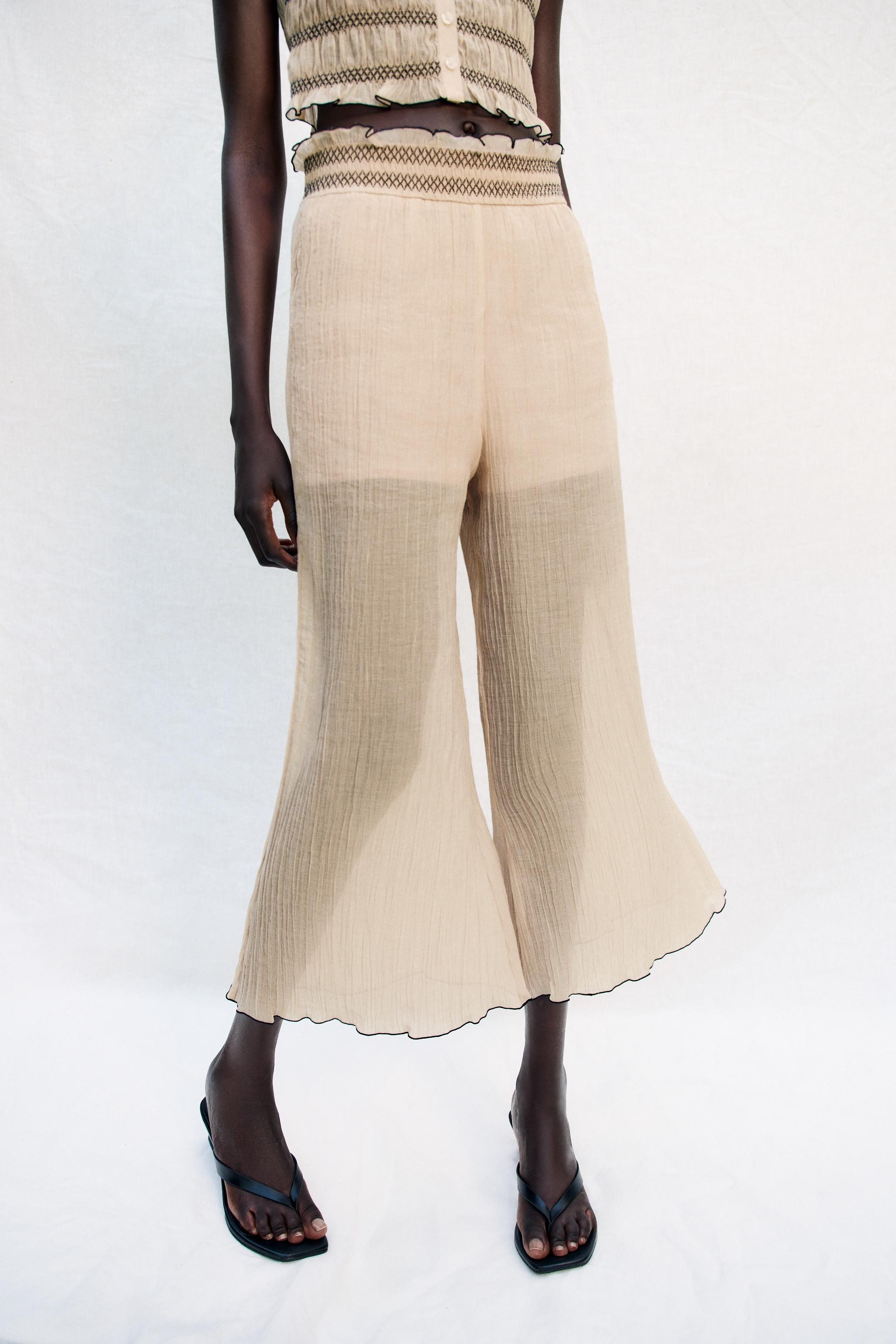 CULOTTES WITH CONTRAST SEAMS | Zara UK