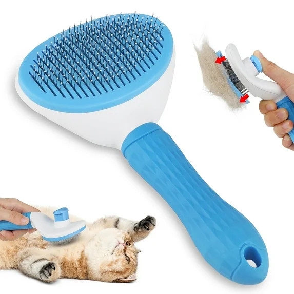 Jewyow Pet Grooming Brush - Deshedding Tool for Dogs & Cats, Short/Long Hair - Indoor Cat Brush f... | Walmart (US)