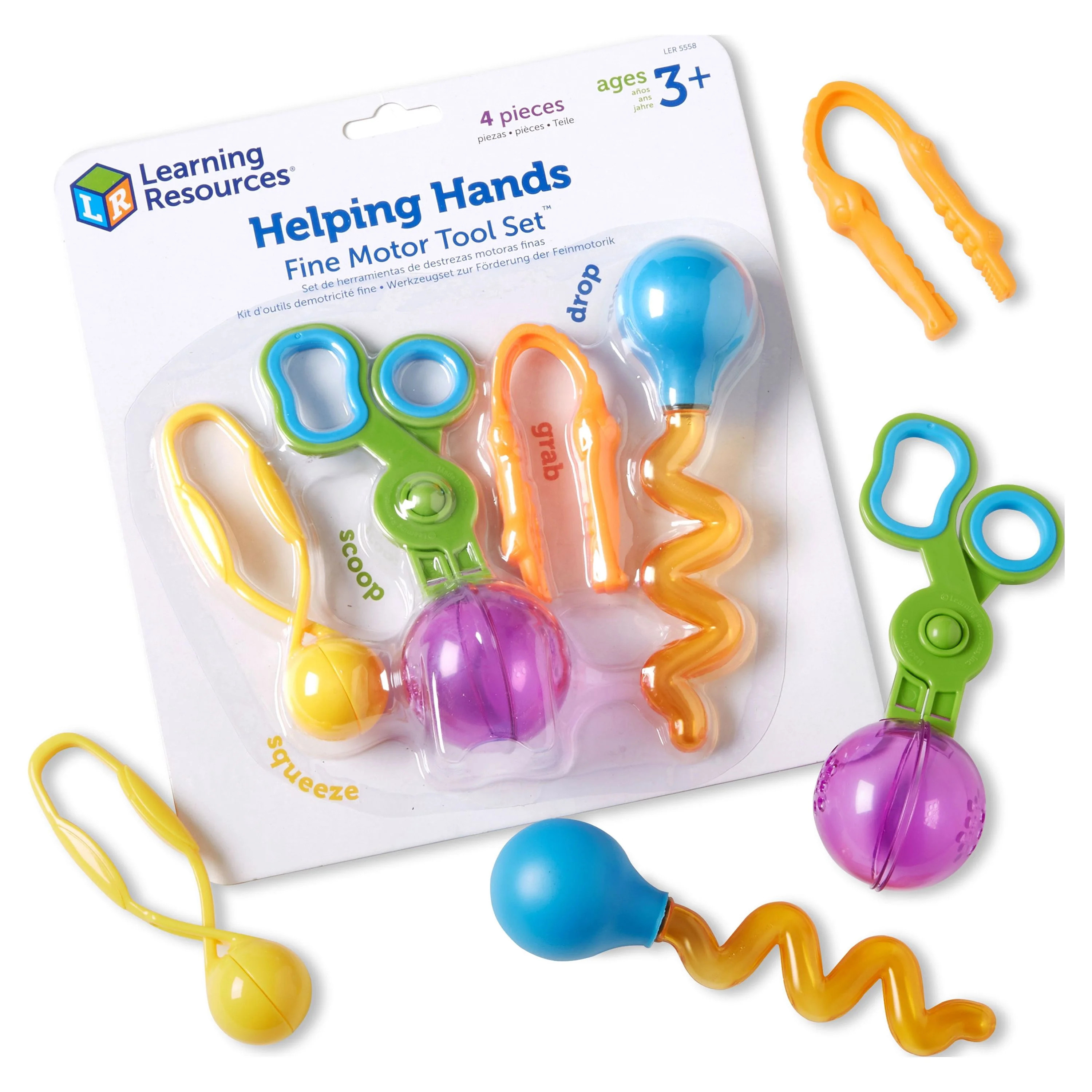 Learning Resources Helping Hands Fine Motor Tool Set, Sensory Toy, Preschool Toys, Girls and boys... | Walmart (US)
