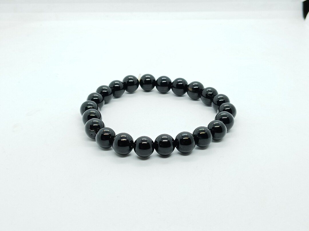 Black Onyx Crystal Bracelet, Physical Healing and Pain Relief, Healing Crystal Bracelet, Stretch ... | Etsy (US)