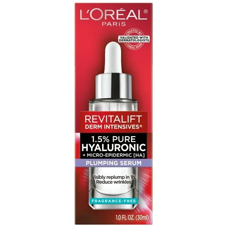 L'Oreal Paris Revitalift Derm Intensives Hyaluronic Acid Face Serum, Anti-Aging, 1.0 fl oz | Walmart (US)