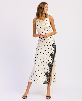 Women's Abigail Cowl Neck Maxi Slip Dress | Macy's